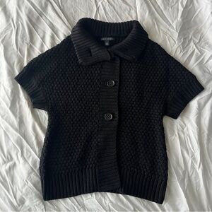 Banana Republic Black Merino Wool Knit Cardigan size small